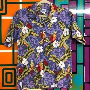Vintage Hawaii Parrot Hawaiian Shirt